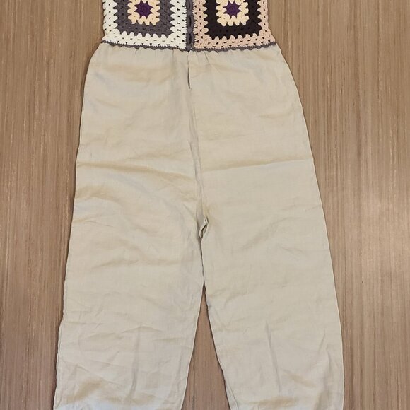 Zara crochet linen onesie jumpsuit romper - Picture 6 of 6